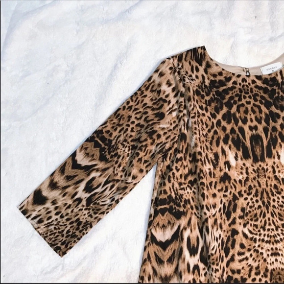 Everly Tiger Animal Print Tent Long Sleeve Dress S - Picture 4 of 10